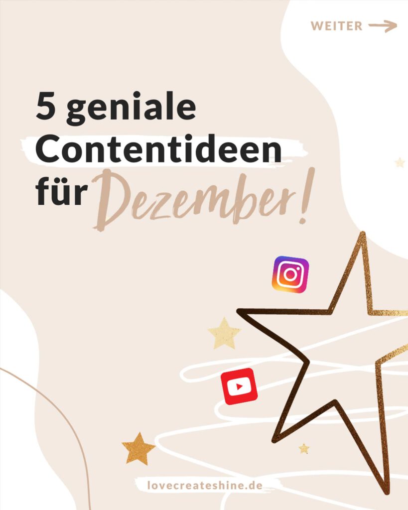 5 Contentideen für den Dezember: Geniale Ideen für Videos & Posts zur Weihnachtszeit